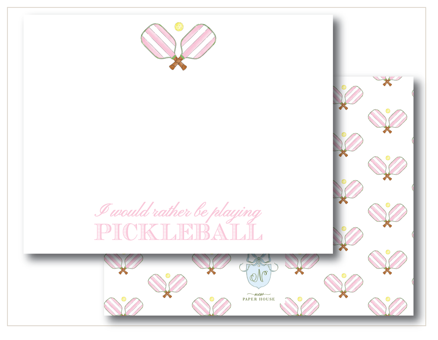 Pink Pickleball - Ready to Ship Stationery Set