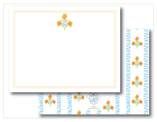 Yellow Flower- Ready to Ship Stationery Set