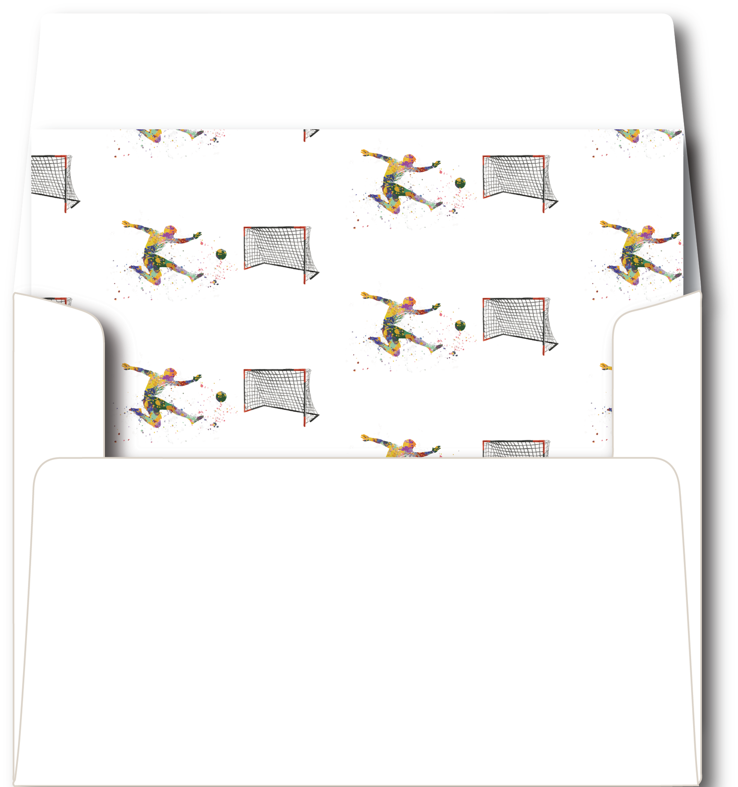 Colorful Soccer Player Stationery Set