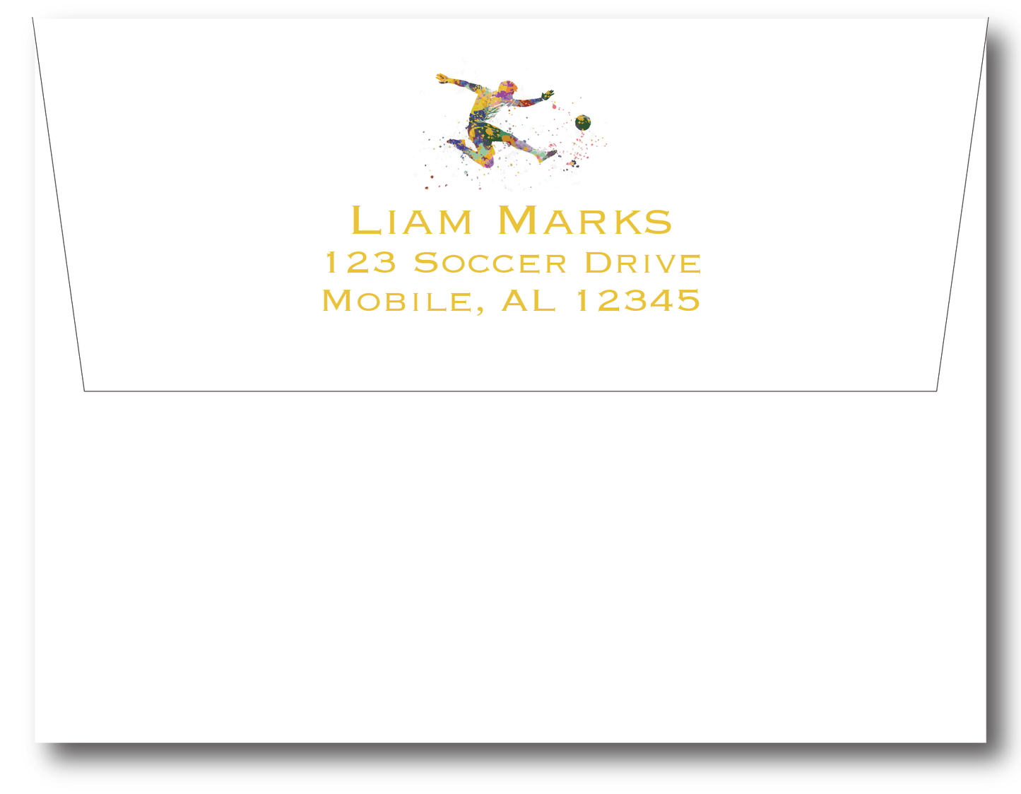 Colorful Soccer Player Stationery Set