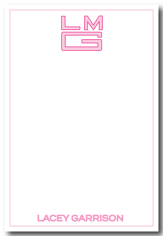 Square Mono Notepad - Customize Colors