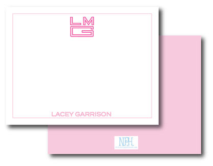 Square Monogram Stationery Set -Customize Colors