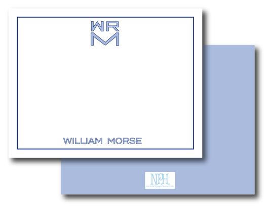 Square Monogram Stationery Set -Customize Colors