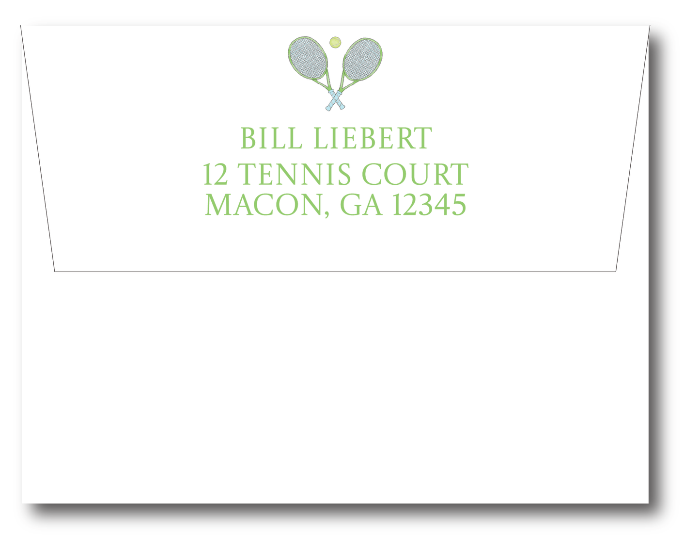 Blue/Green Tennis Racquets Stationery Set