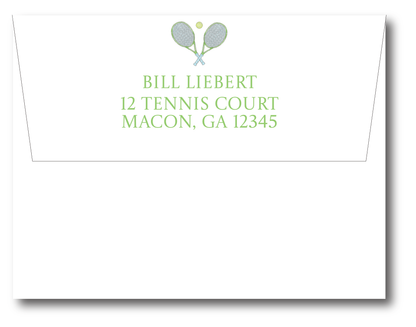 Blue/Green Tennis Racquets Stationery Set