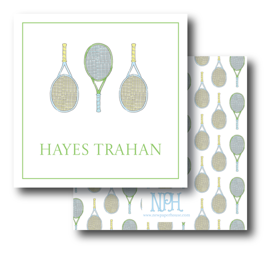 Tennis Racquets Enclosure Card