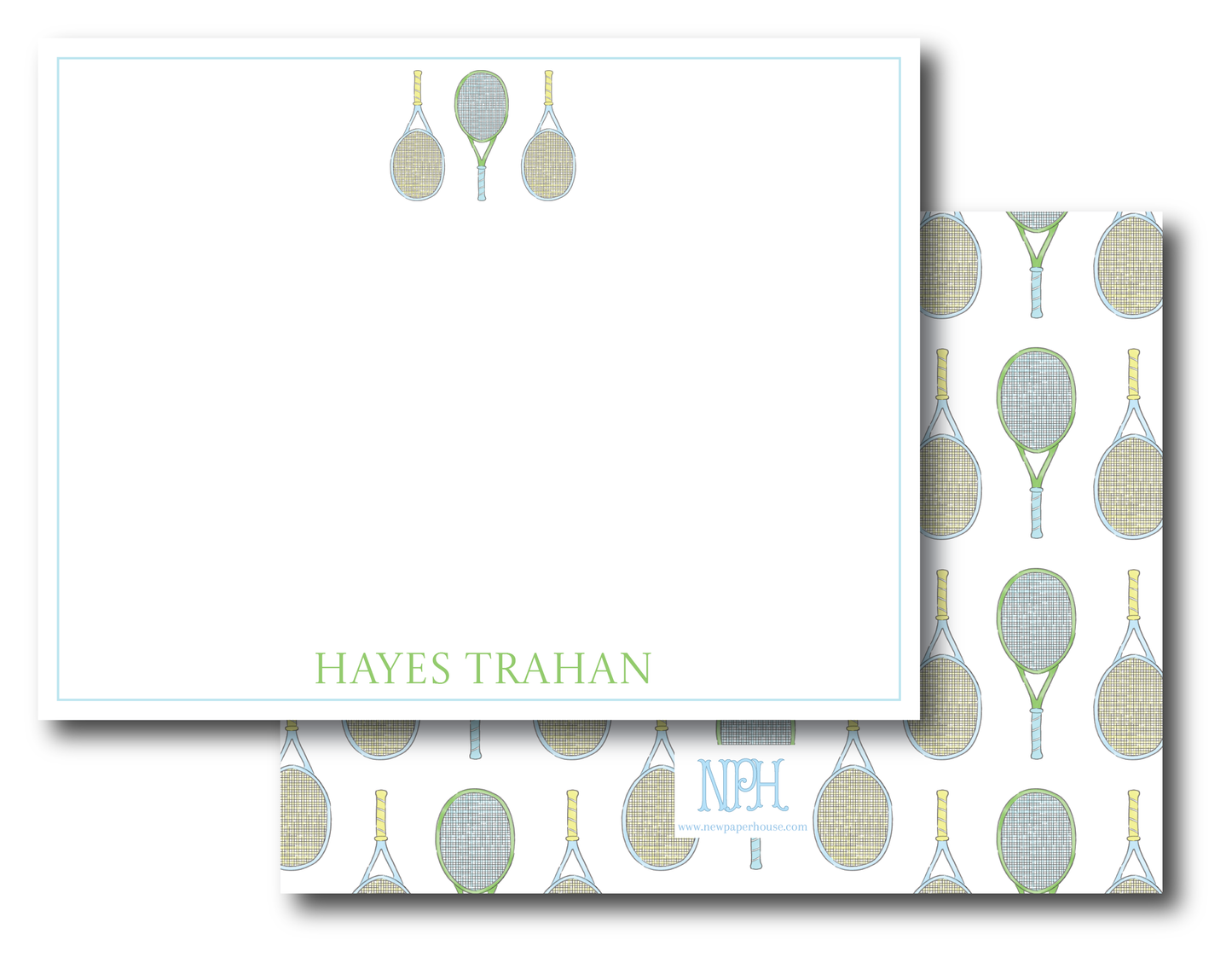 Tennis Racquets Stationery Set