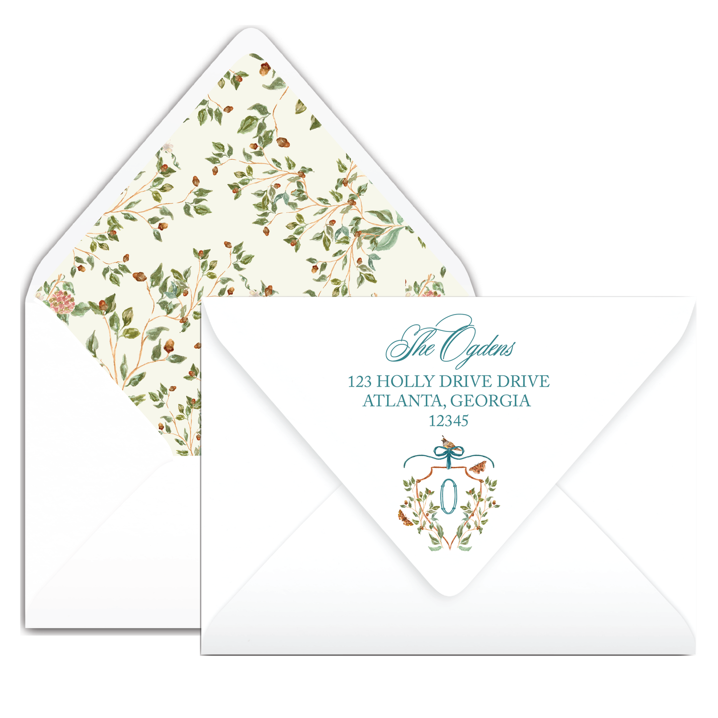 Chinoiserie Crest (Landscape) Holiday Card