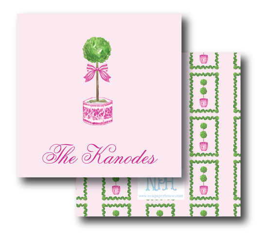 Pink Topiary Enclosure Card