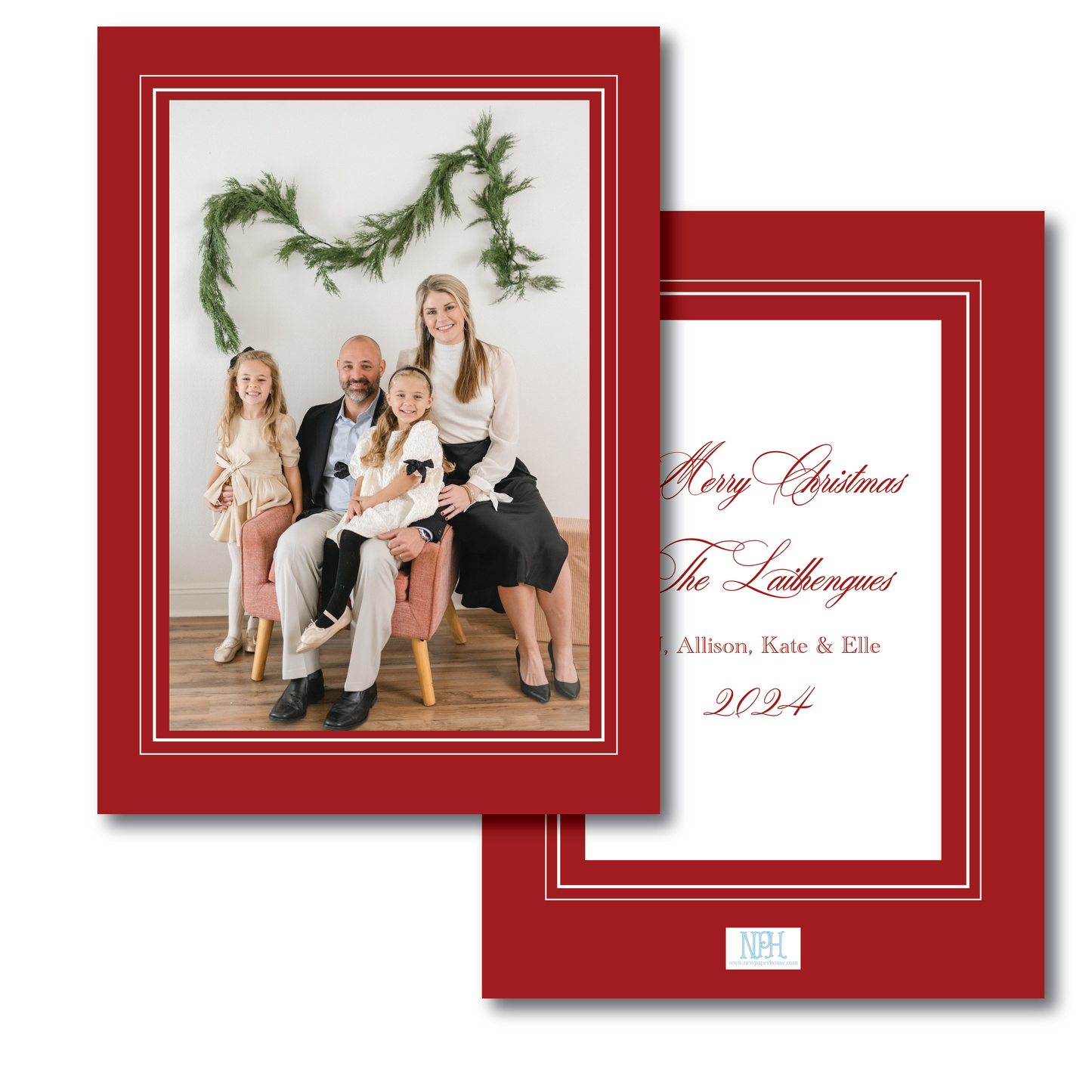 Simple Elegant Red Holiday Card