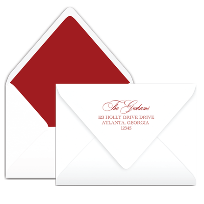 Simple Elegant Red Holiday Card