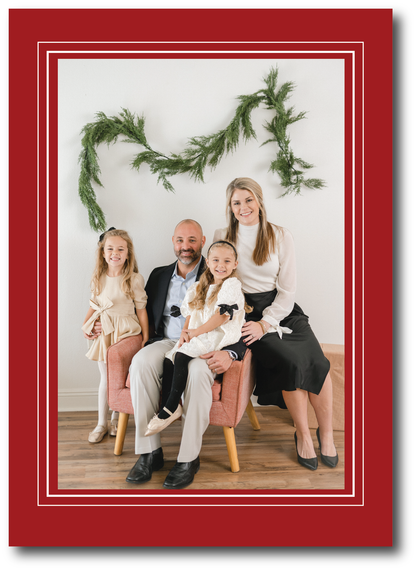 Simple Elegant Red Holiday Card