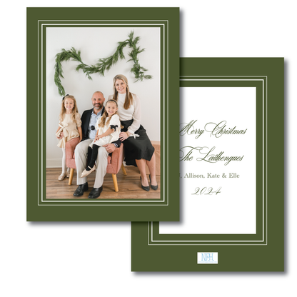 Simple Elegant Green Holiday Card