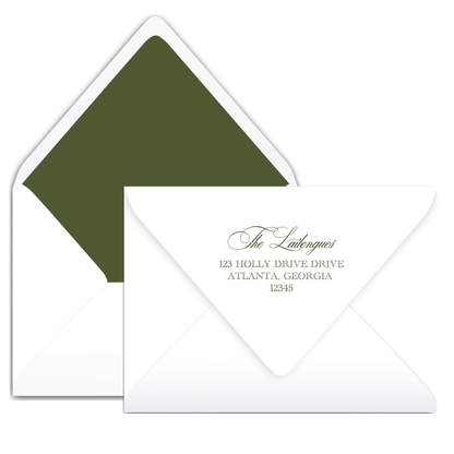 Simple Elegant Green Holiday Card