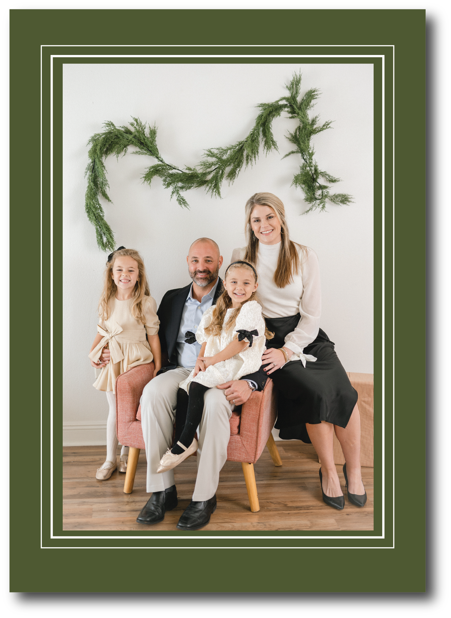 Simple Elegant Green Holiday Card