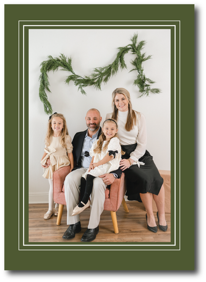 Simple Elegant Green Holiday Card