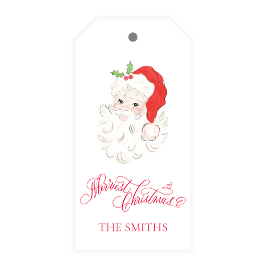 Red Santa Gift Tag