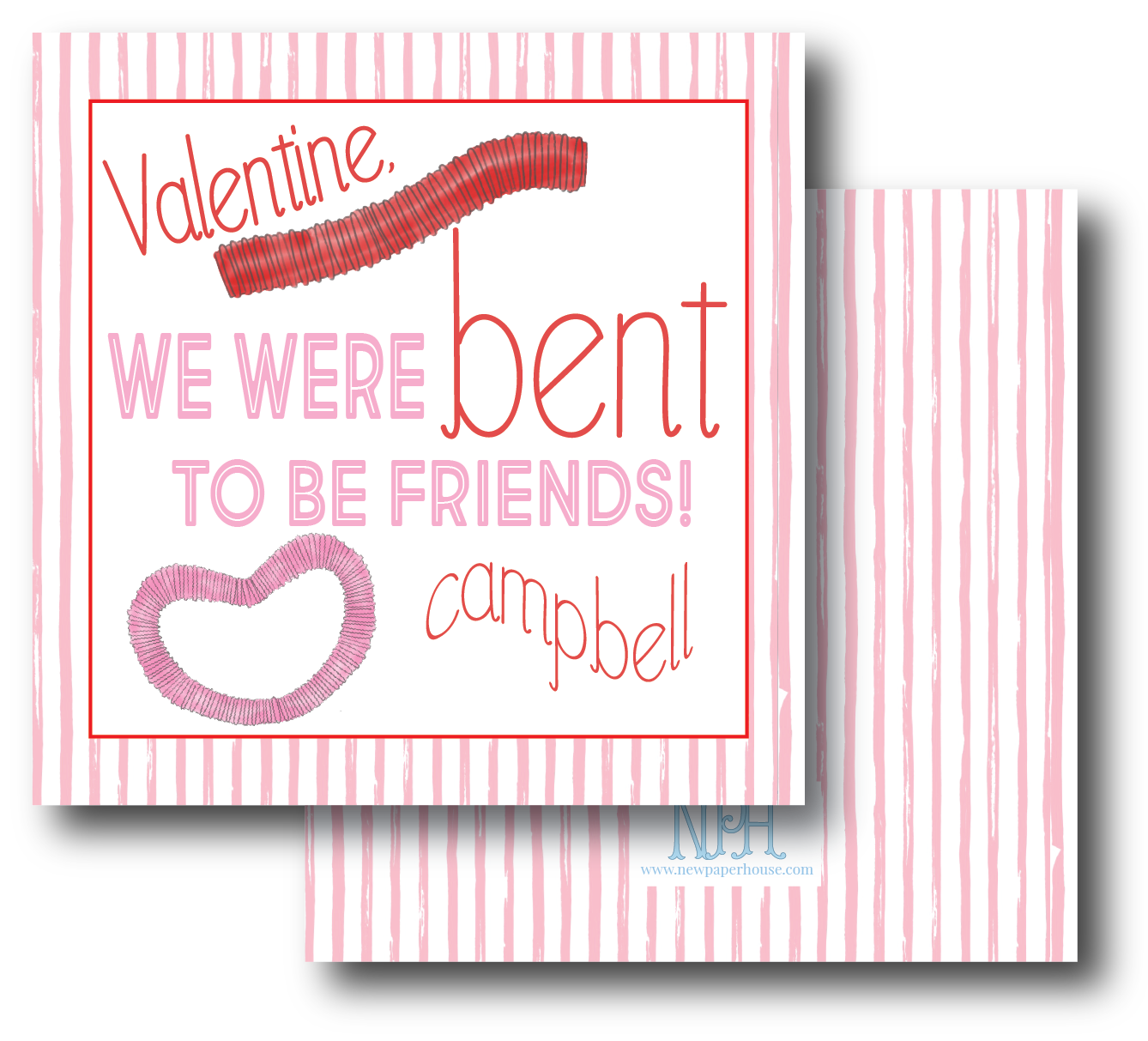 Tube Fidget Pink Valentine's Day Enclosure Card