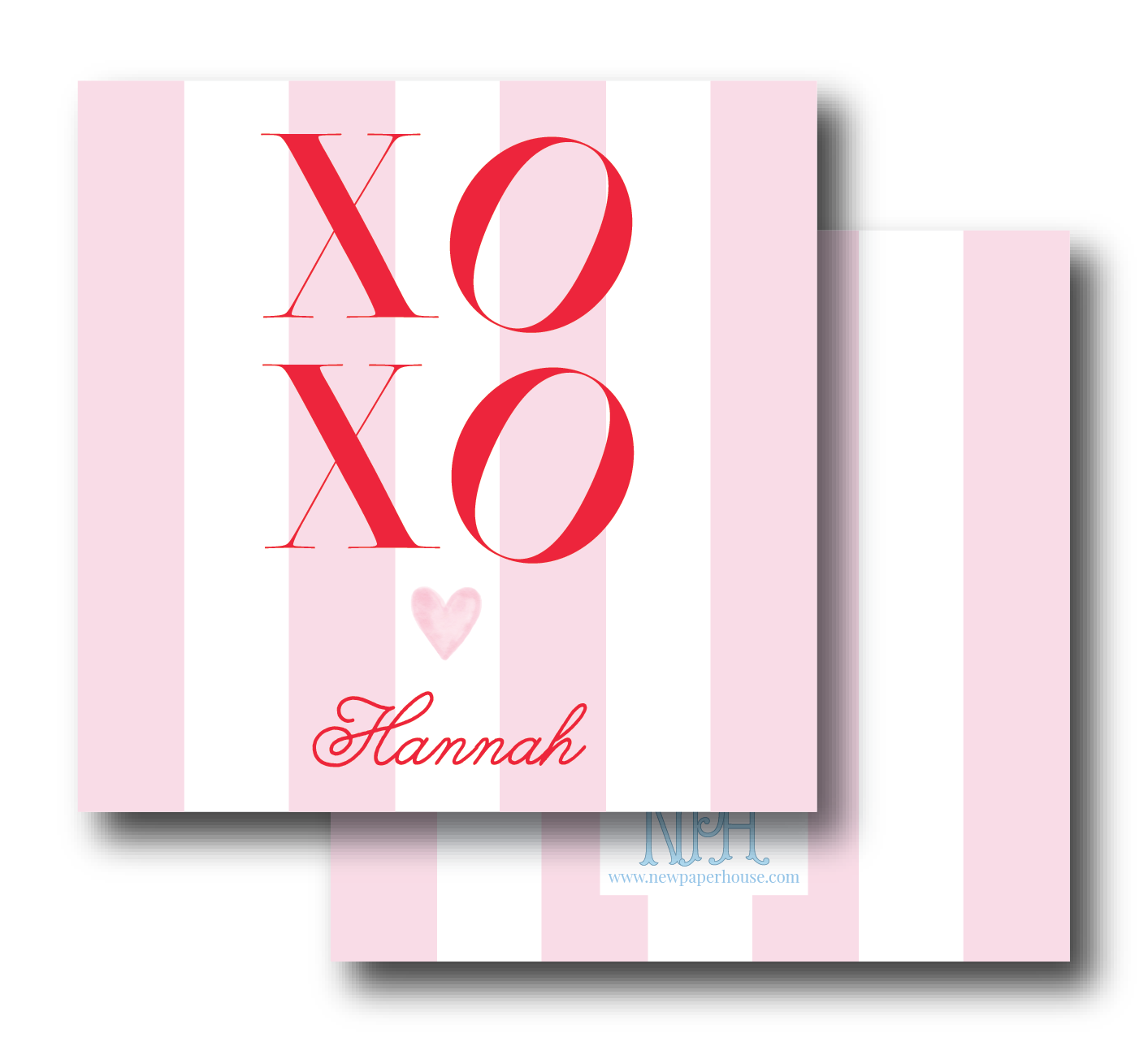 XOXO Stripe Enclosure Card