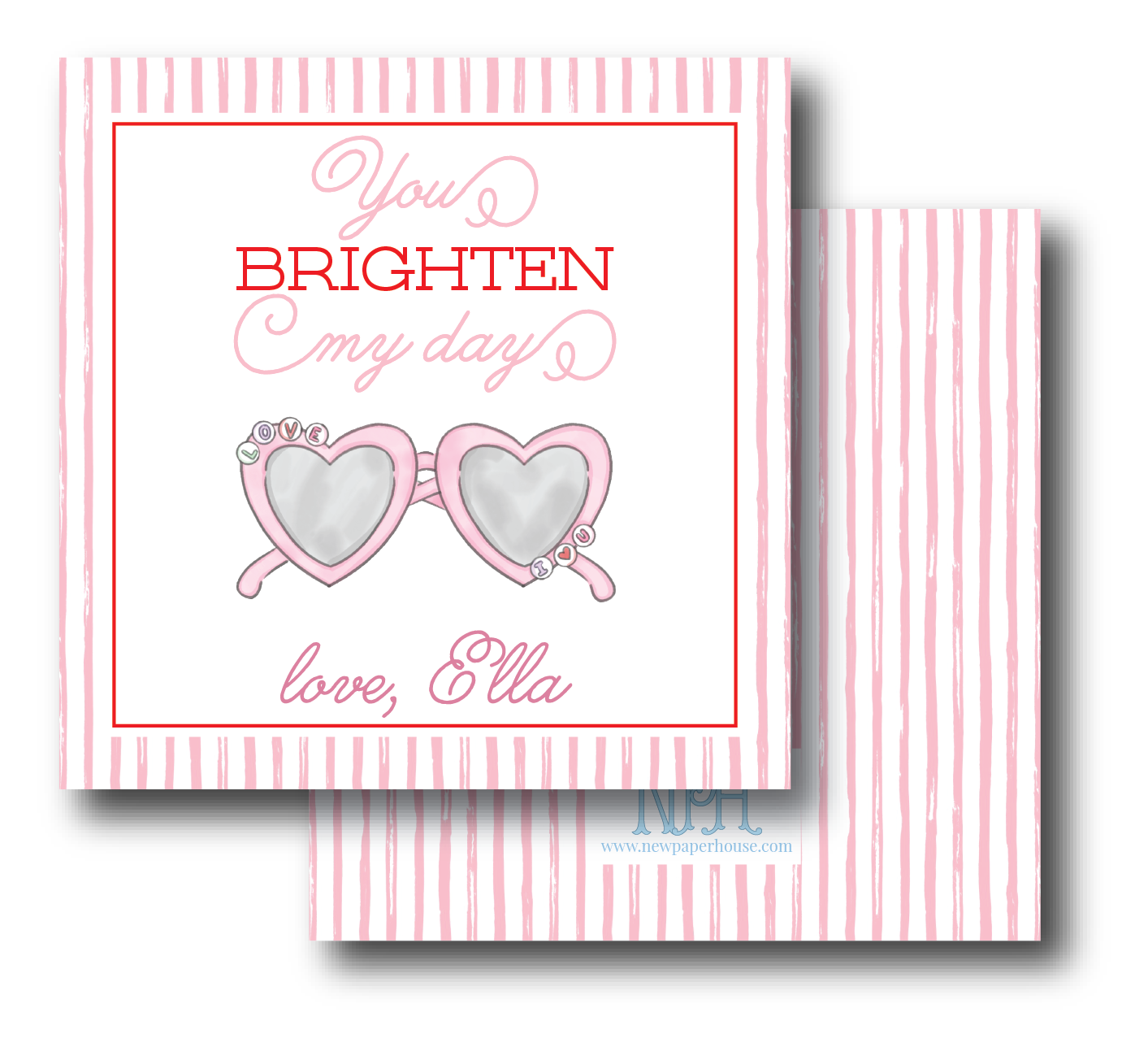 Sunglasses Valentine's Enclosure Card