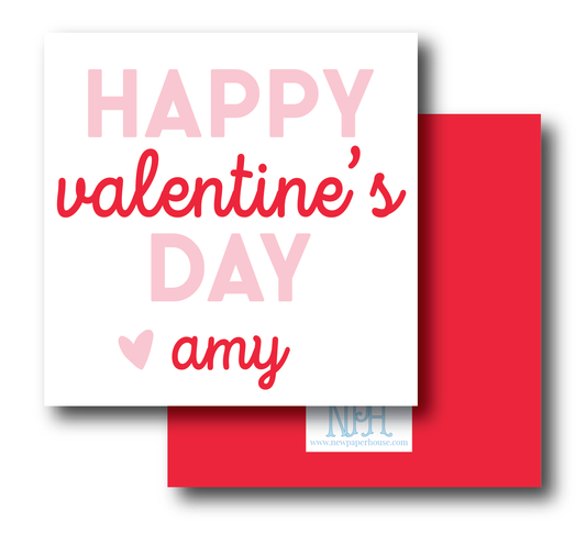 Pink & Red Valentine's Enclosure Card