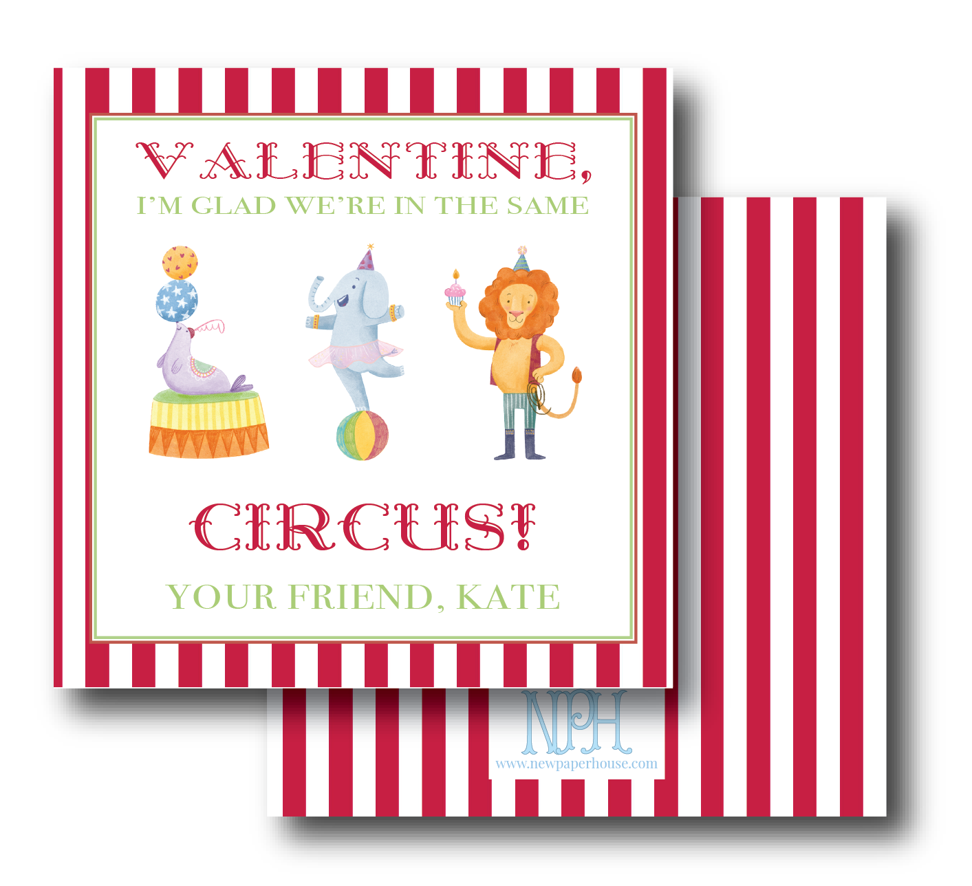 Circus Valentine's Enclosure Card