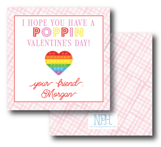 Pink/ Rainbow Pop It Enclosure Card