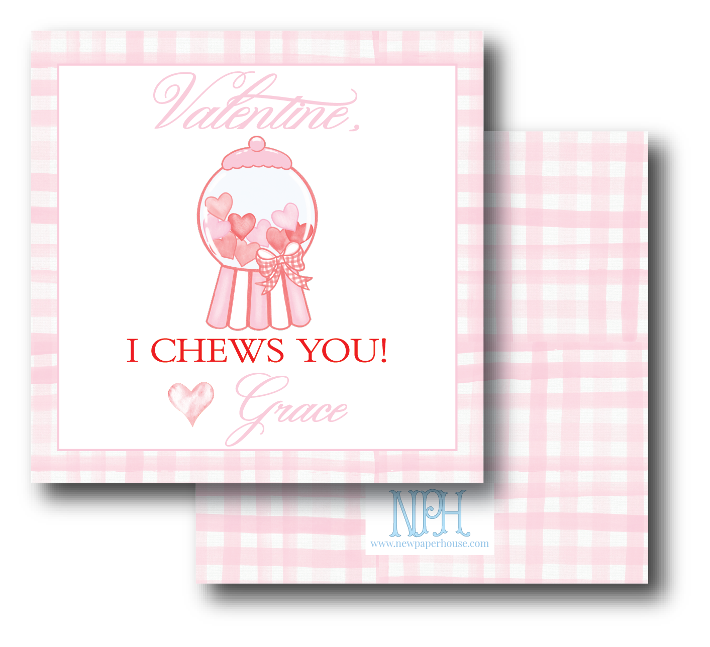 I Chews You Valentine's Enclosure Card