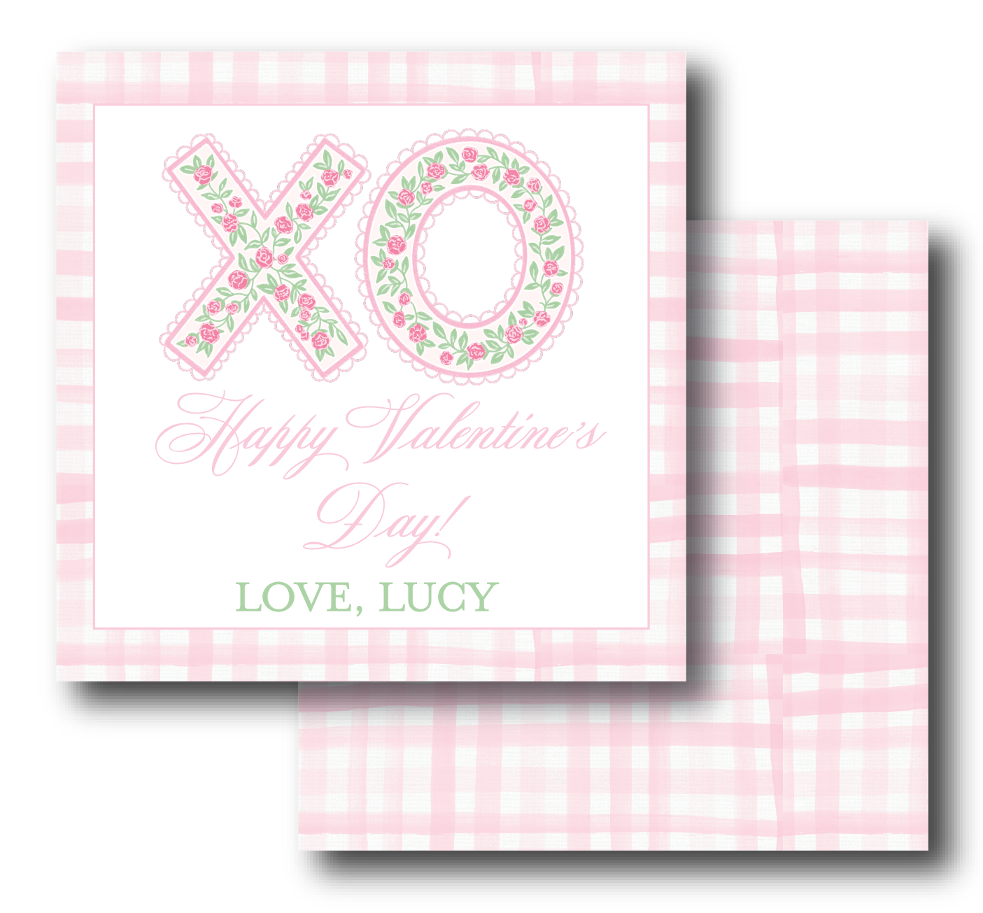 Floral XO Valentine's Enclosure Card