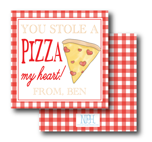 Stole A Pizza My Heart Valentine's Enclosure Card