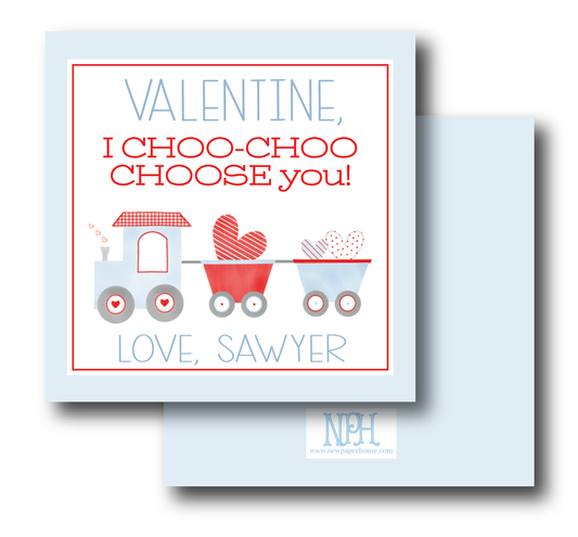 Choo-Choo Train Valentine's Enclosure Card