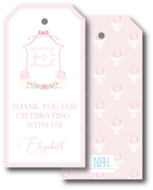 Vintage Celebration Birthday Party Favor Tag