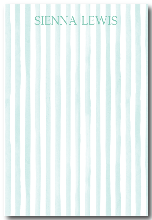 The Watercolor Stripes Collection Notepads - Multiple Colors