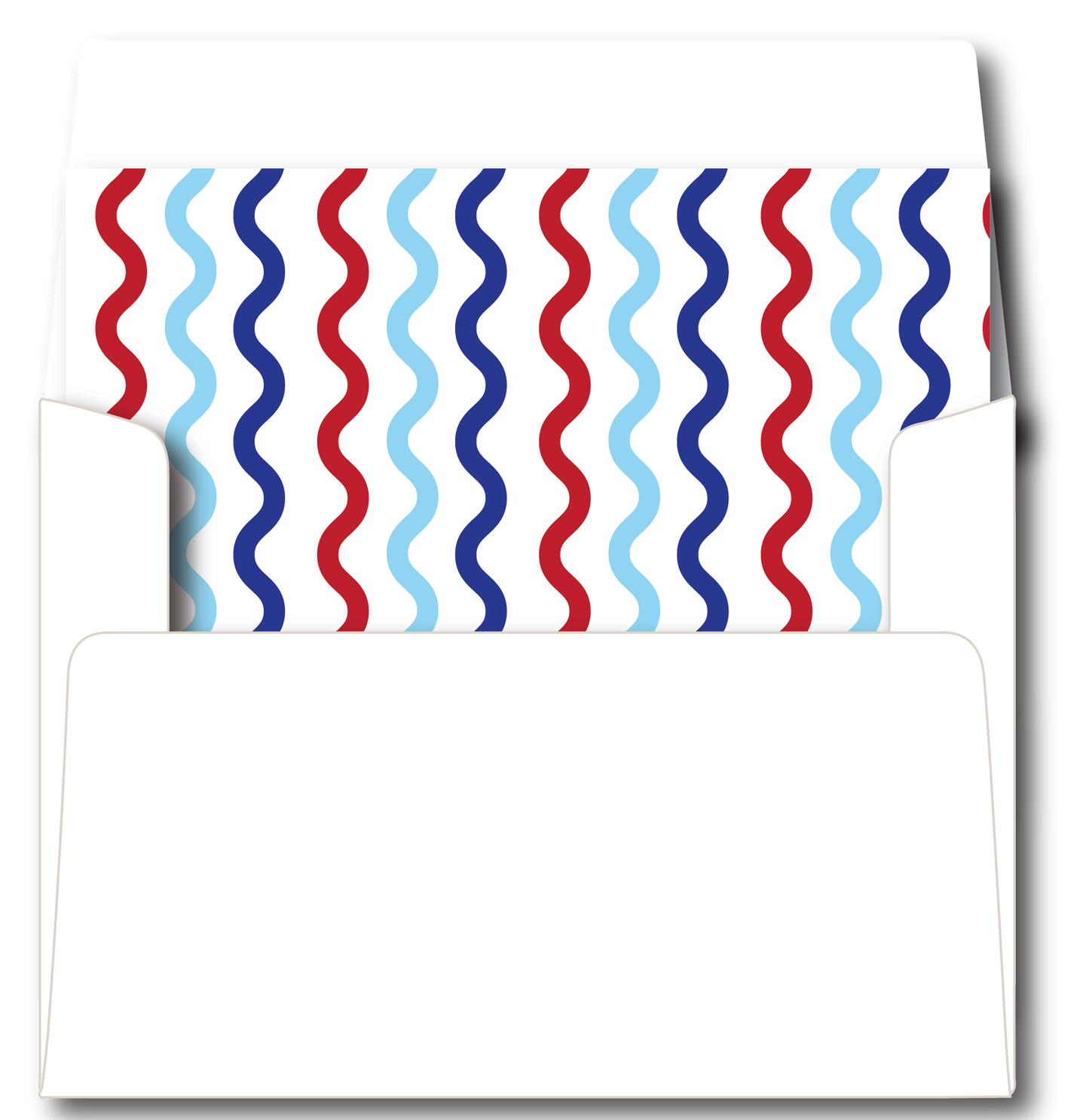 Red & Blue Wavy Camp Stationery Set