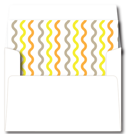 Orange Wavy Camp Stationery Set- Customize Colors