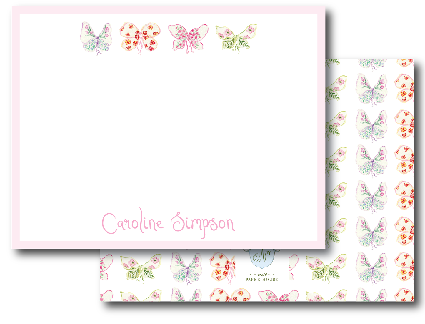 Multicolor Butterfly Stationery Set