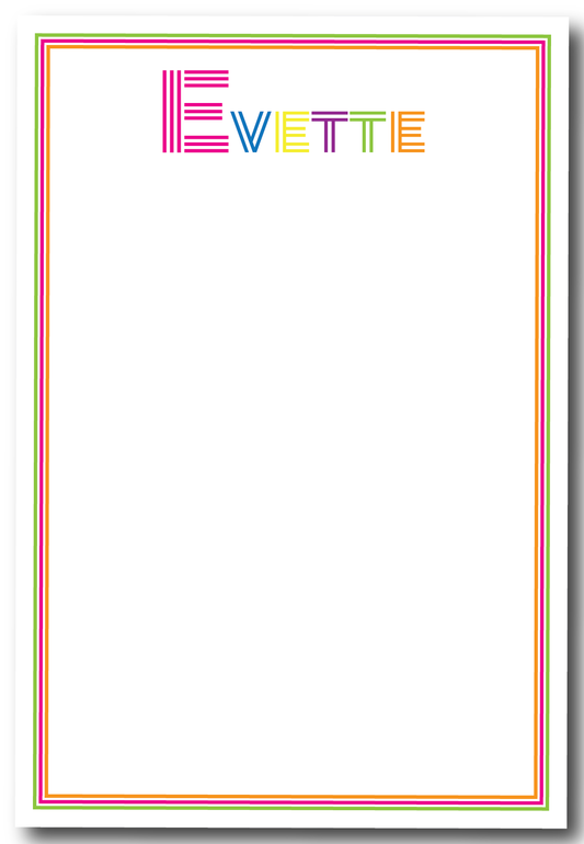 Lined Name Notepad - Customize Colors