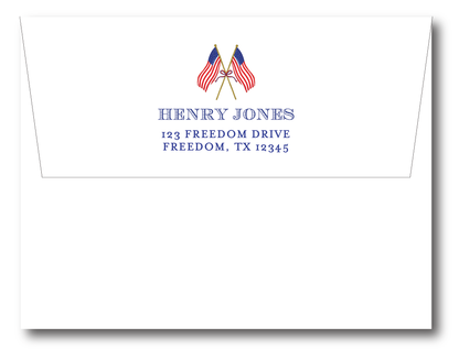 American Flag Stationery Set