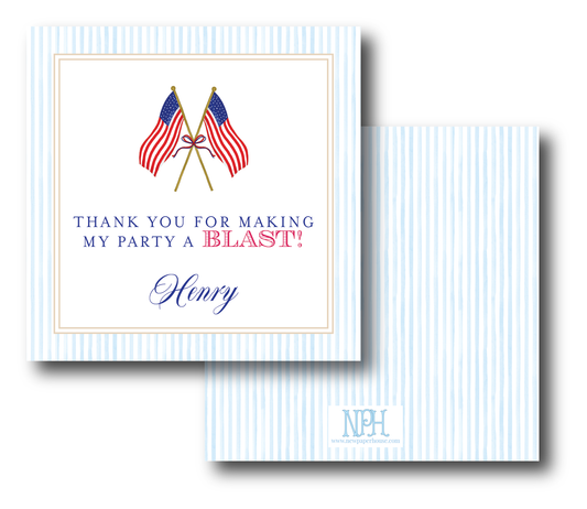 American Flag Thank You/Favor Enclosure Card