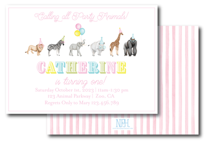 Party Animal Birthday Invitation