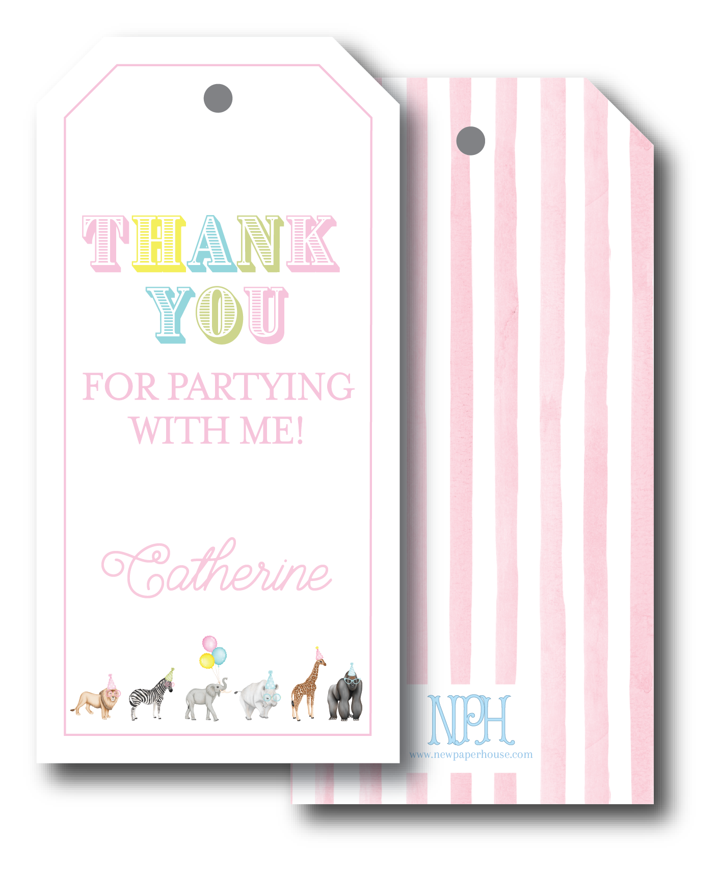 Party Animals Favor Tag