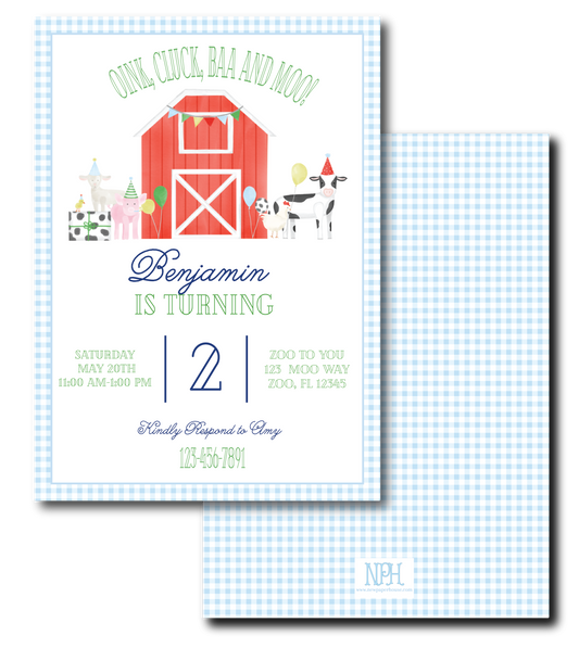 Farm Birthday Invitation