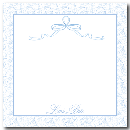 Blue Toile Notepad