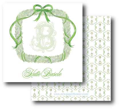 Boxwood Bow Wreath Enclosure Card