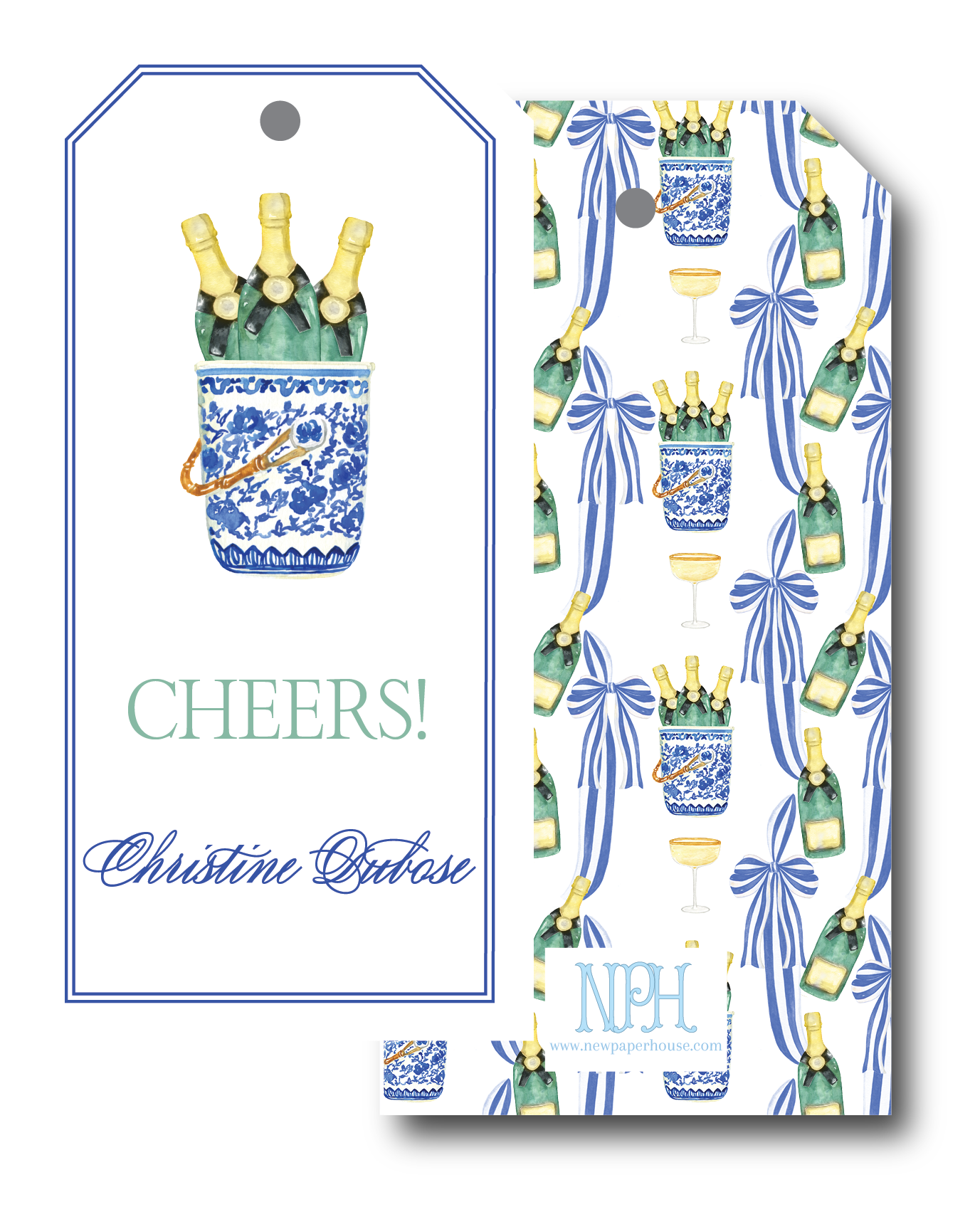 Champagne Bucket Gift Tag