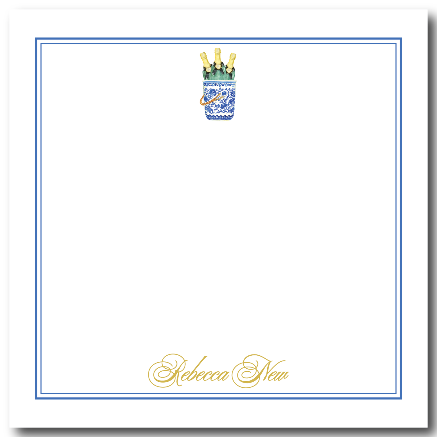 Blue Champagne Bucket Notepad