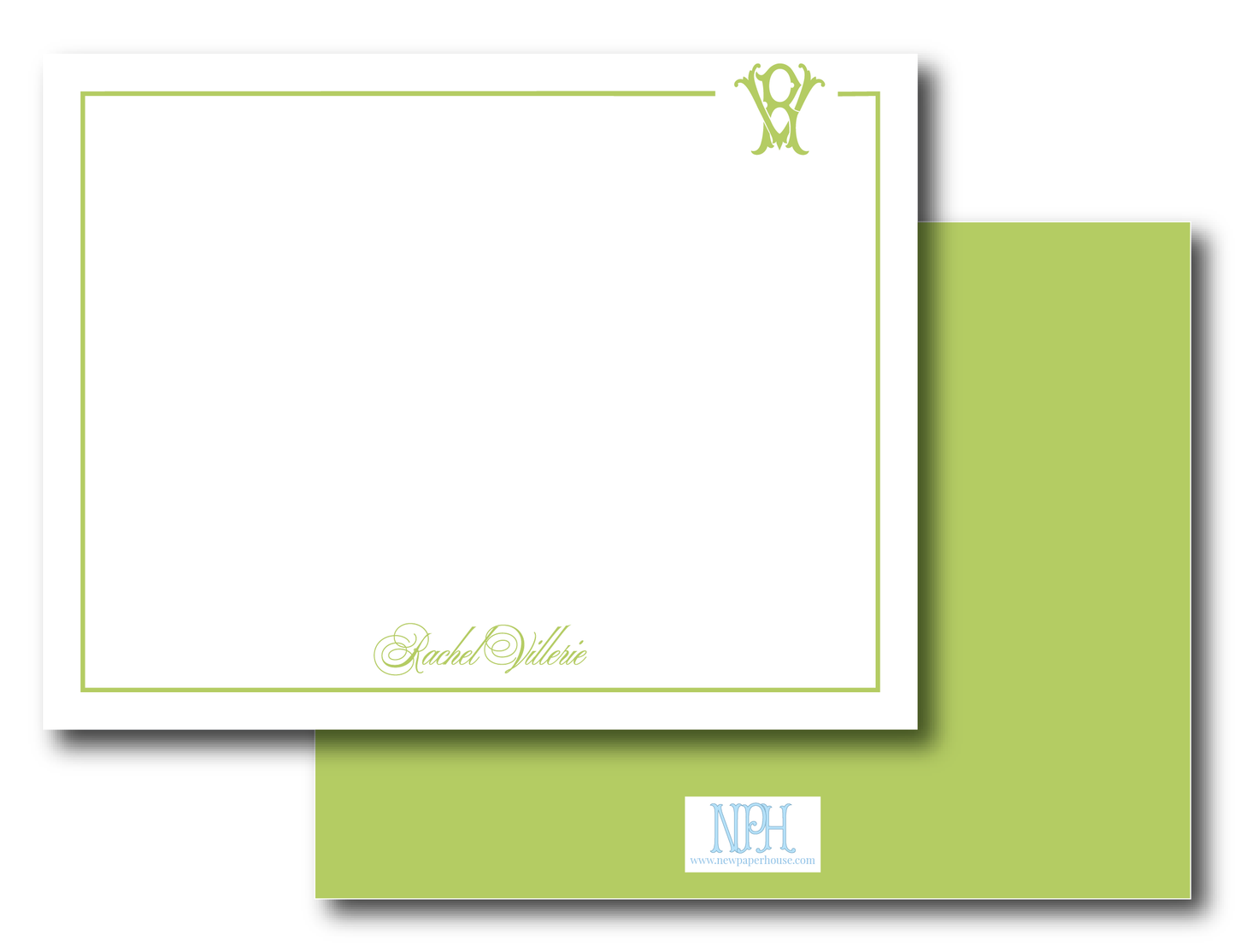 Corner Chic Monogram Stationery Set-Customize Color