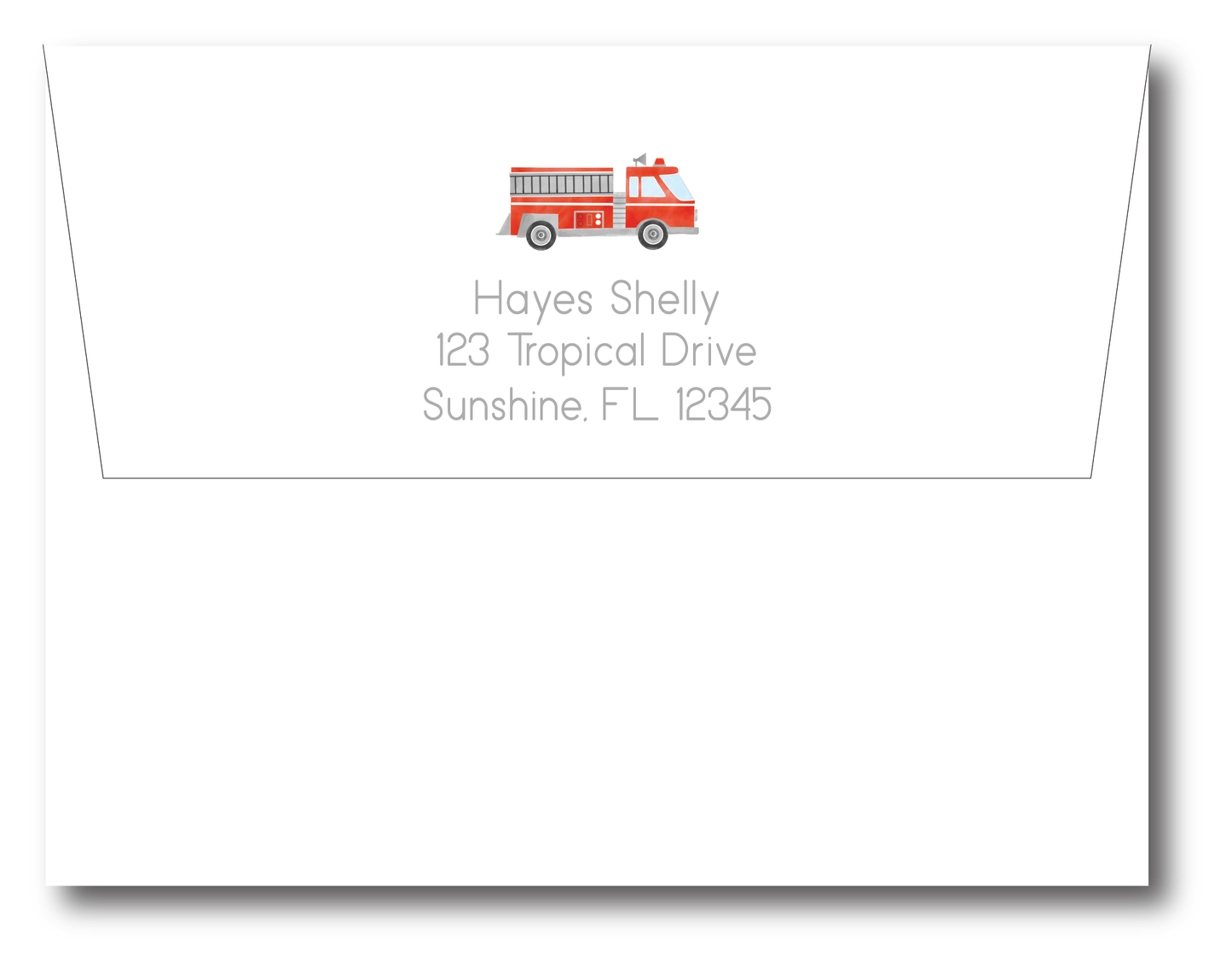 Fire Truck Stationery Set