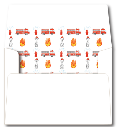 Fire Truck Stationery Set