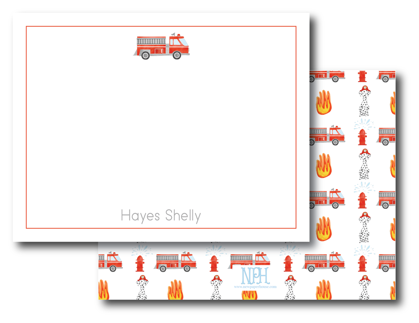 Fire Truck Stationery Set